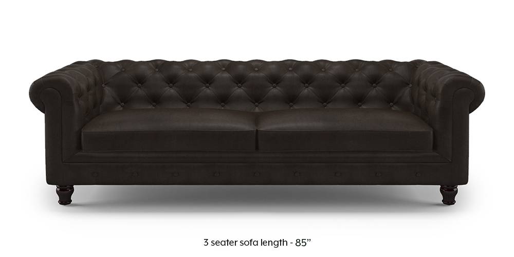Winchester Leatherette Sofa (Chocolate)